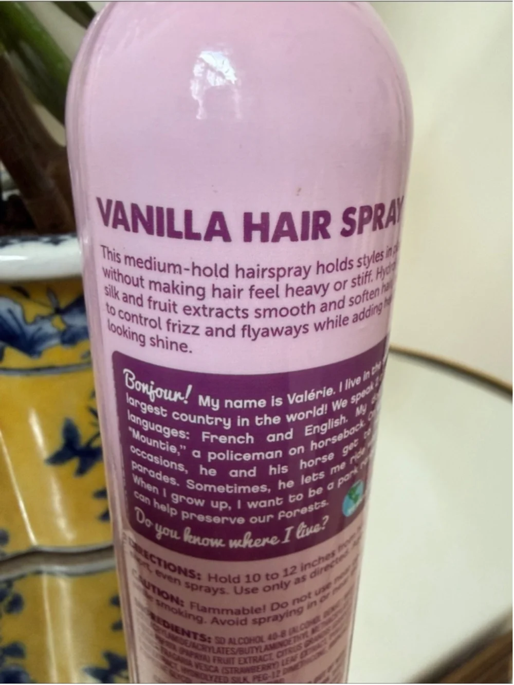Circle of Friends Vanilla Hair Spray Medium Hold Polished and Holds No Parabens